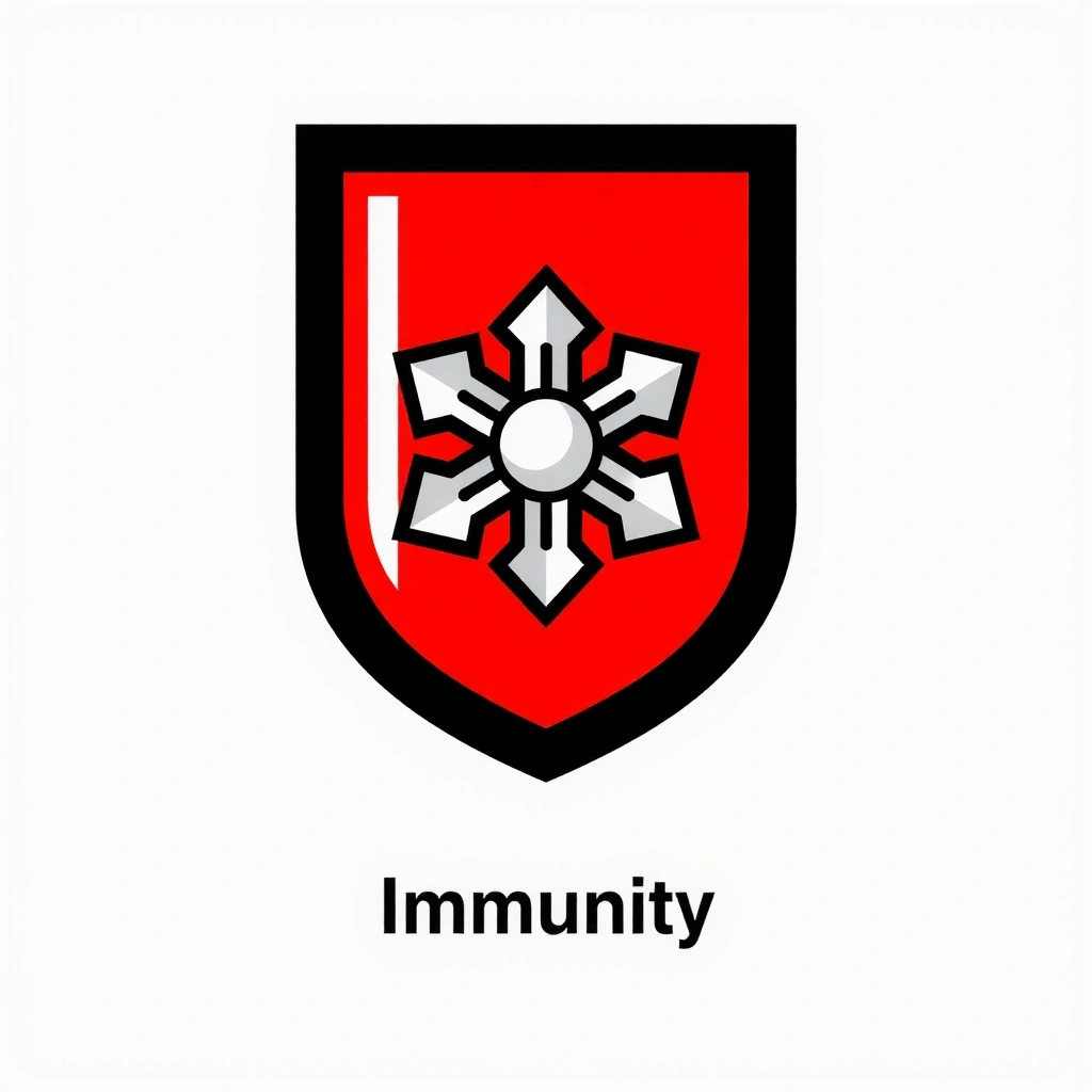 Un icono de un escudo, simbolizando inmunidad y protección.